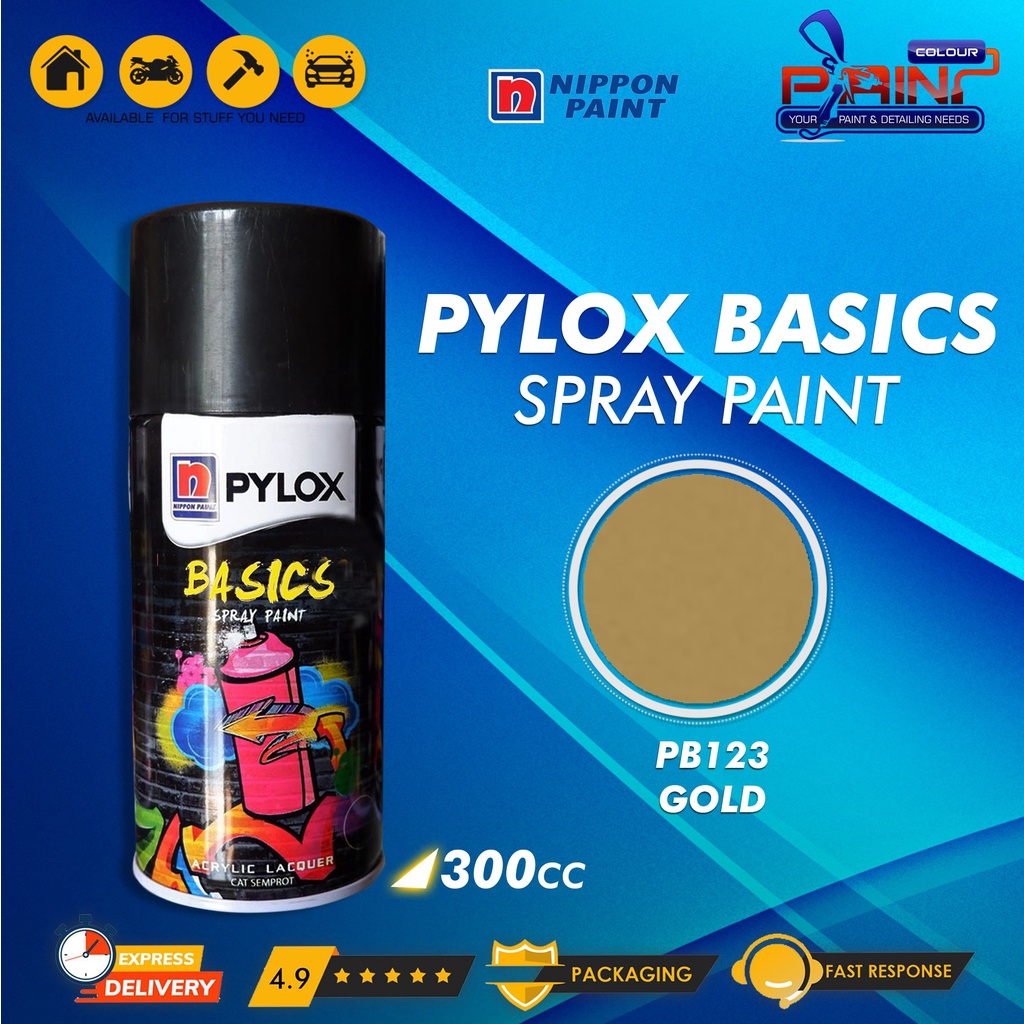 Cat Semprot Nippon Paint PYLOX BASICS 300cc - PB123 Gold