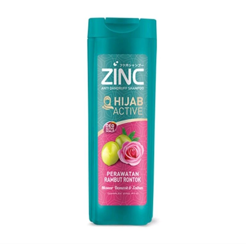 ZINC Anti Dandruff Shampoo Hijab Active Perawatan Rambut Rontok170ml // ZINC HIJAB