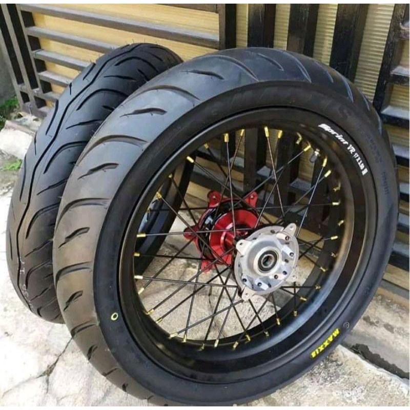 PAKET VELG SUPERMOTO CRF 150 WHEELSET VELG SUPERMOTO CRF150L