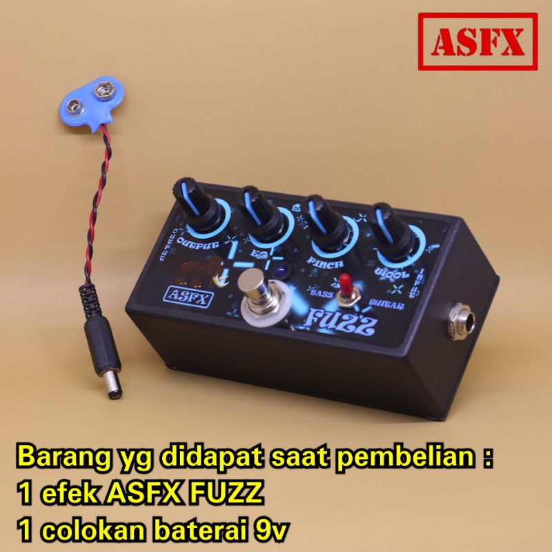 Efek fuzz untuk bass / gitar ASFX AS Effect murah berkarakter suara zvex wooly mammoth guitar pedal