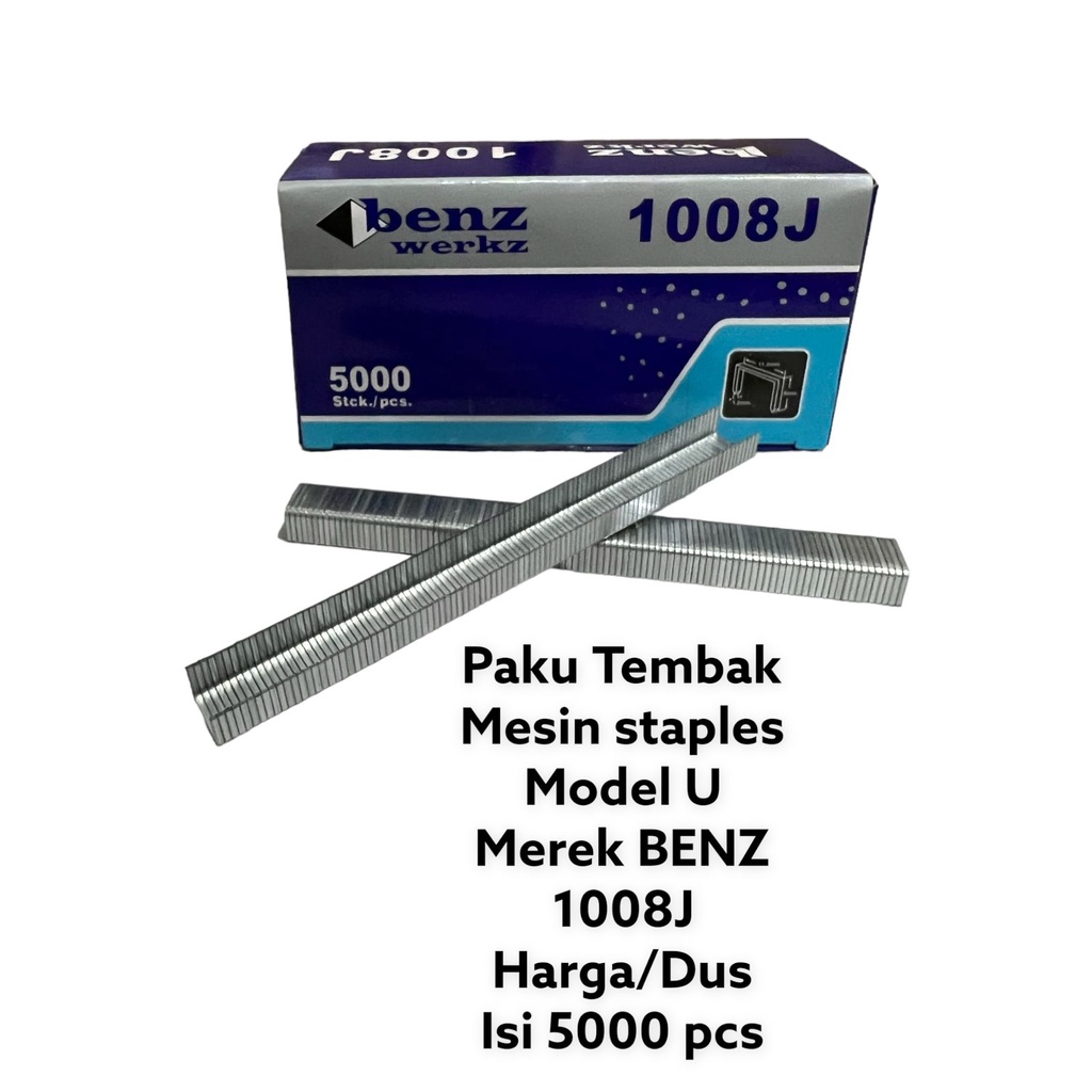 

BENZ 1008J ISI PAKU STAPLES TEMBAK MODEL U/Staples Tembakan Angin Refill Air Nailer