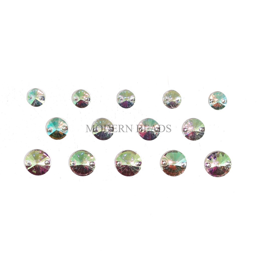 [100 pcs] Payet / Diamond Kristal Resin AB / Pelangi Grade A Bulat 8mm 10mm 12mm