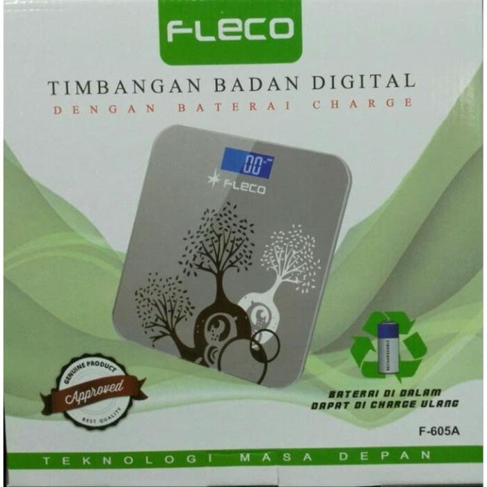 Timbangan Badan Digital Recharge Original Fleco F 605A