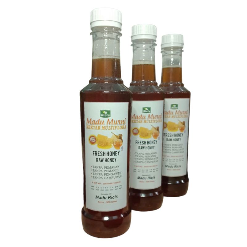 Madu murni kemasan botol 500gr Madu kaliandra Madu randu madu multiflora madu hitam pahit Madu hutan madu asli madu murni raw honey madu mentah madu nektar kaliandra madu nektar randu madu nektar multiflora madu ricis Madu botol marjan