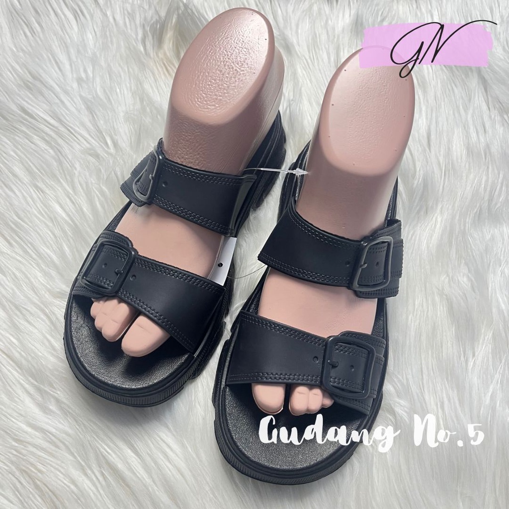 GN-8891-1 Sandal Selop Jelly Fashion Wanita Tali Dua Import Yesplus PCU