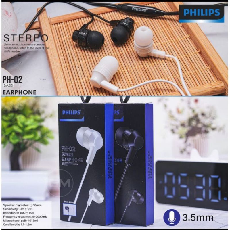 (ba) HF / HEADSET PHILIPS SERI PH-02 BASS EARPHONE