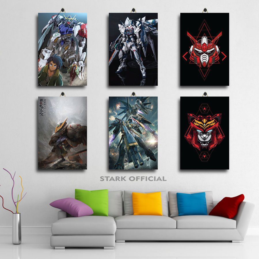 81-100 HIASAN KAMAR AESTHETIC ANIME GUNDAM BARBATOS UNICORN 20X30 QWNJL/EPLX6/ PAJANGAN KAMAR GAMING