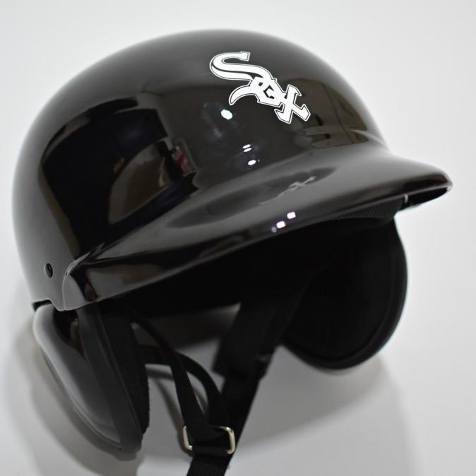 Belllissimo Baseball Motorcycle Half Face Helmet - Sox Black Indahcare4