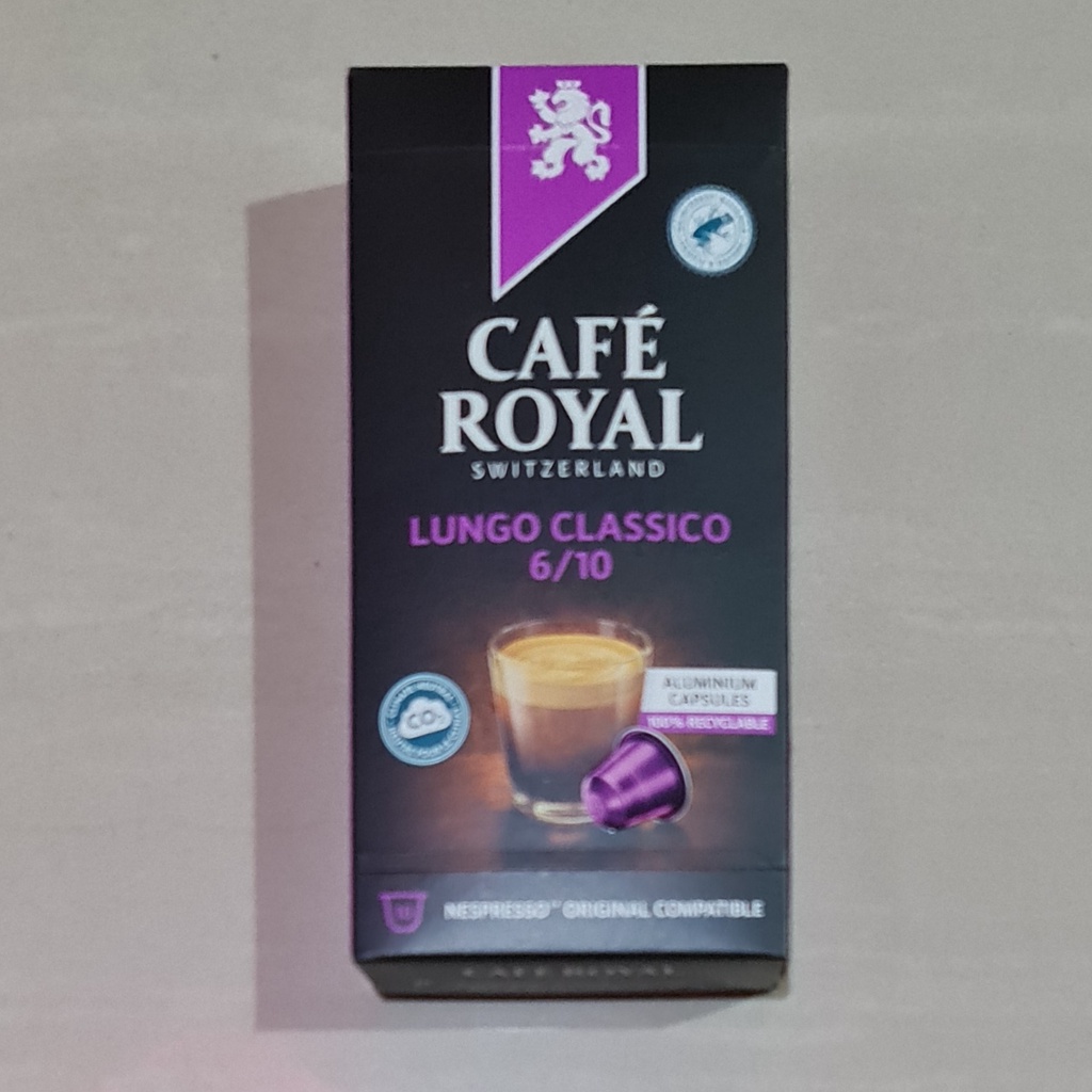 

Cafe Royal Lungo Classico for Nespresso 10 Aluminium Capsules