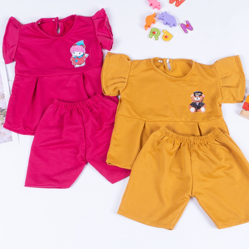 VS - Set Anak Ruffle BIAN / Setelan Anak Perempuan 1-5th