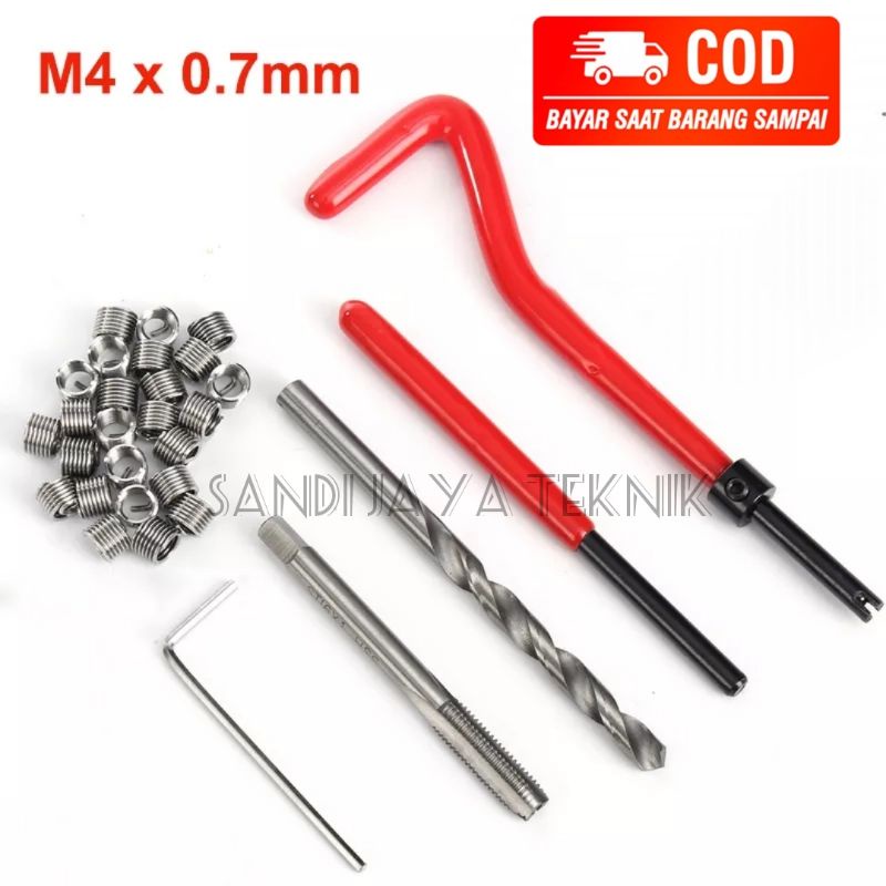 RECOIL SET KOMPLIT BAUT KUNCI 7. RECOIL M4X0.7 ALAT REPARASI DRAT SLEK DOLL