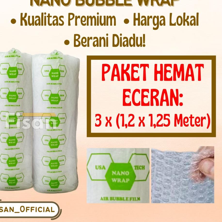 

ㅎ 3 x 1,2 meter Paket Hemat Bubble Wrap Nano Premium Tebal Eceran ㅓ