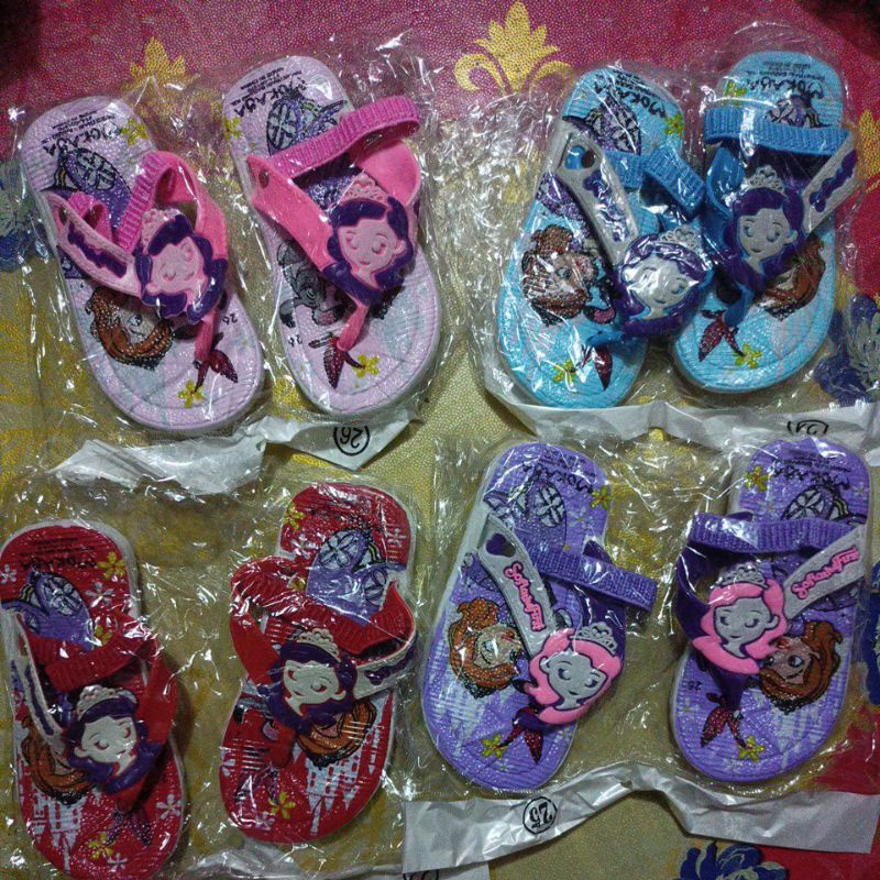sandal citcit Anak kecil balita karakter perempuan laki-laki