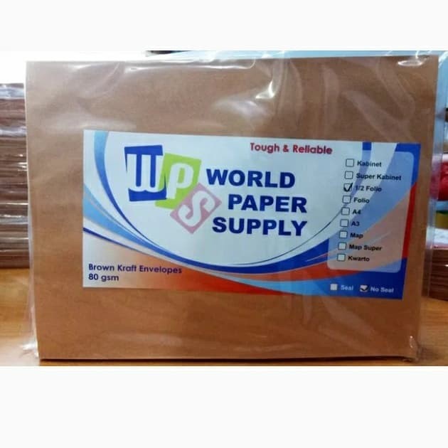 

Gaya Amplop Coklat Polos 1/2 Folio (19 X 25 Cm) - Wps Gilaa!!!