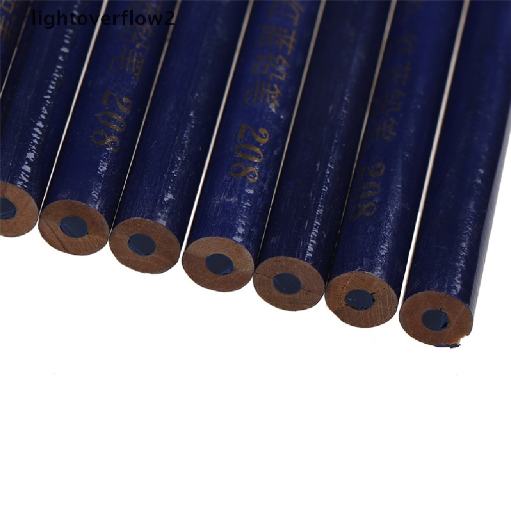 (lightoverflow2) 10pcs Pensil Kayu 175mm Warna Hitam Untuk Hobi DIY