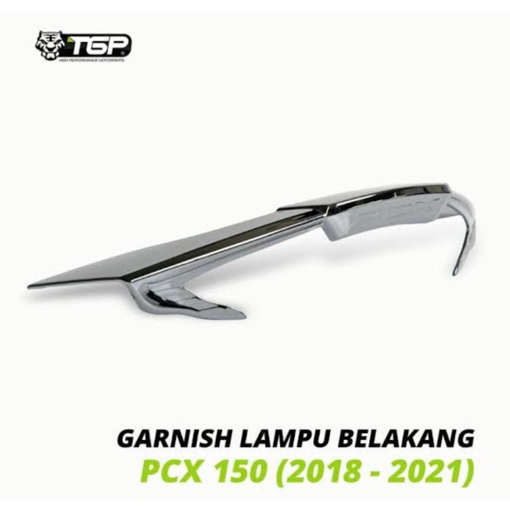 Cover Garnish Lampu Belakang Honda Pcx 150 Tahun (2018 -2021) Original Tgp Black Chrome