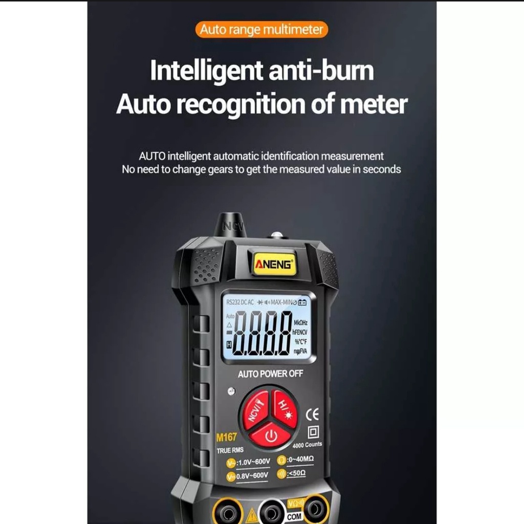 Digital Multimeter Multimetro Tester DC/AC Voltage Current Lcr Meter Pocket Professional Testers SENSING LCD FLASH BUZER ALARM SENSING LCD FLASH BUZER ALARM  ANENG Digital Multimeter Voltage Tester - AVOMETER DIGITAL SZ08 NCV NON CONTAK SENSING / MULTITES