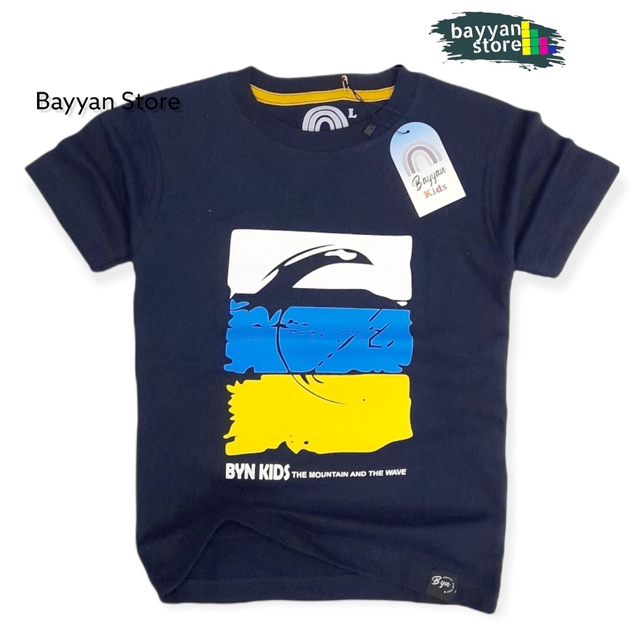 Bayyan Baju Kaos Distro Anak Usia 1-12 Tahun Bahan Cotton kombinasi