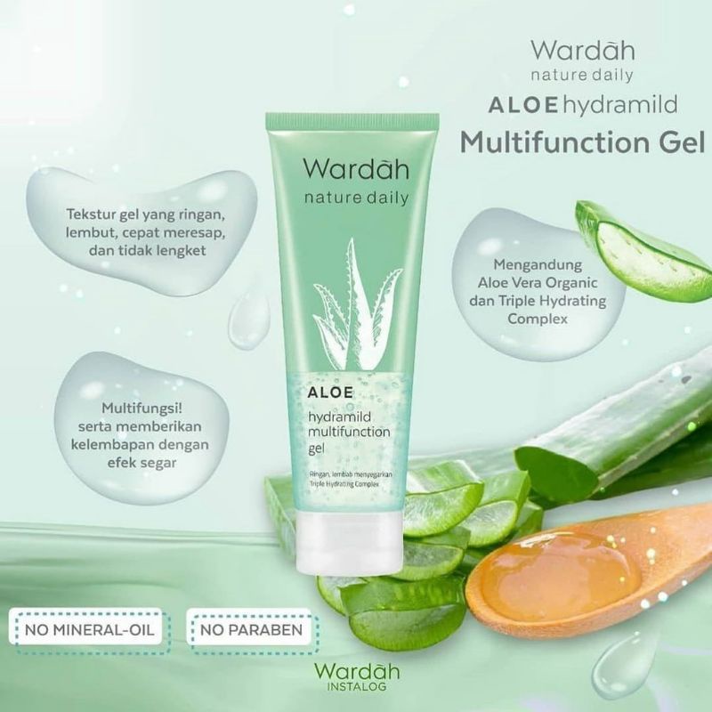 Wardah Nature Daily Aloe Hydramild Multifunction Gel 100ml