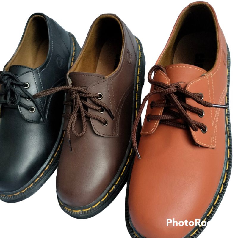 OXFORD SEPATU FORMAL PRIA KONDANGAN KERJA 3 HOLE CARAKA WARNA HITAM  KOPI TAN  UK 38-44