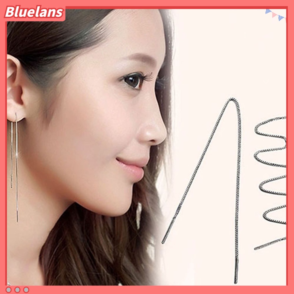 Bluelans Women Fashion Korean Style Super Long Chain Line Long Paragraph Charm Earrings