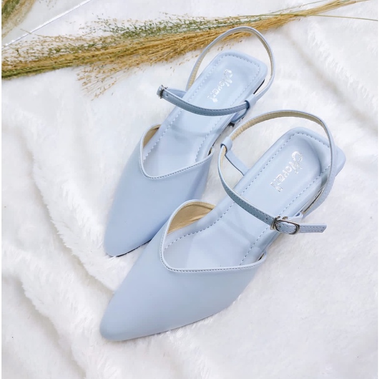 Sepatu Wanita Hak Tahu 3cm Slop Novari