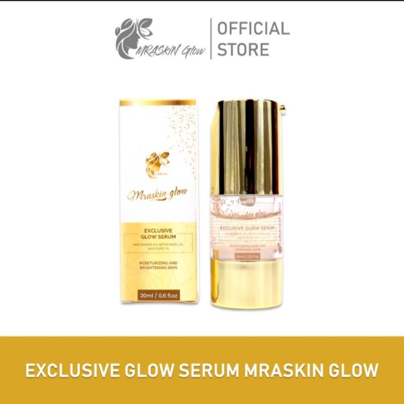 Fourfashion MRASKIN GLOW Exclusive Glow Serum Bpom Moisturizing And Brightening Skin 20 ml