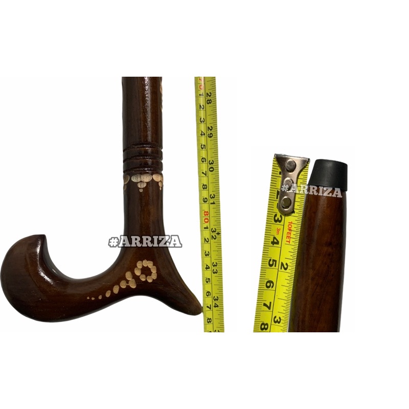 Tongkat Jalan Kayu / Tongkat Kaki 1 / Tongkat Lansia / Teken Ukir Cukit / Tongkat Ukir Cukit / Tongkat Kayu Jati Asli