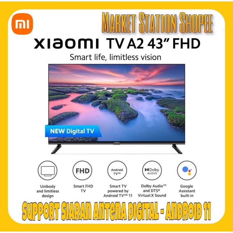 Smart TV XIAOMI Google TV Mi TV A Series  43 Inch Full HD New 2023 Series Garansi Resmi Xiaomi Indonesia