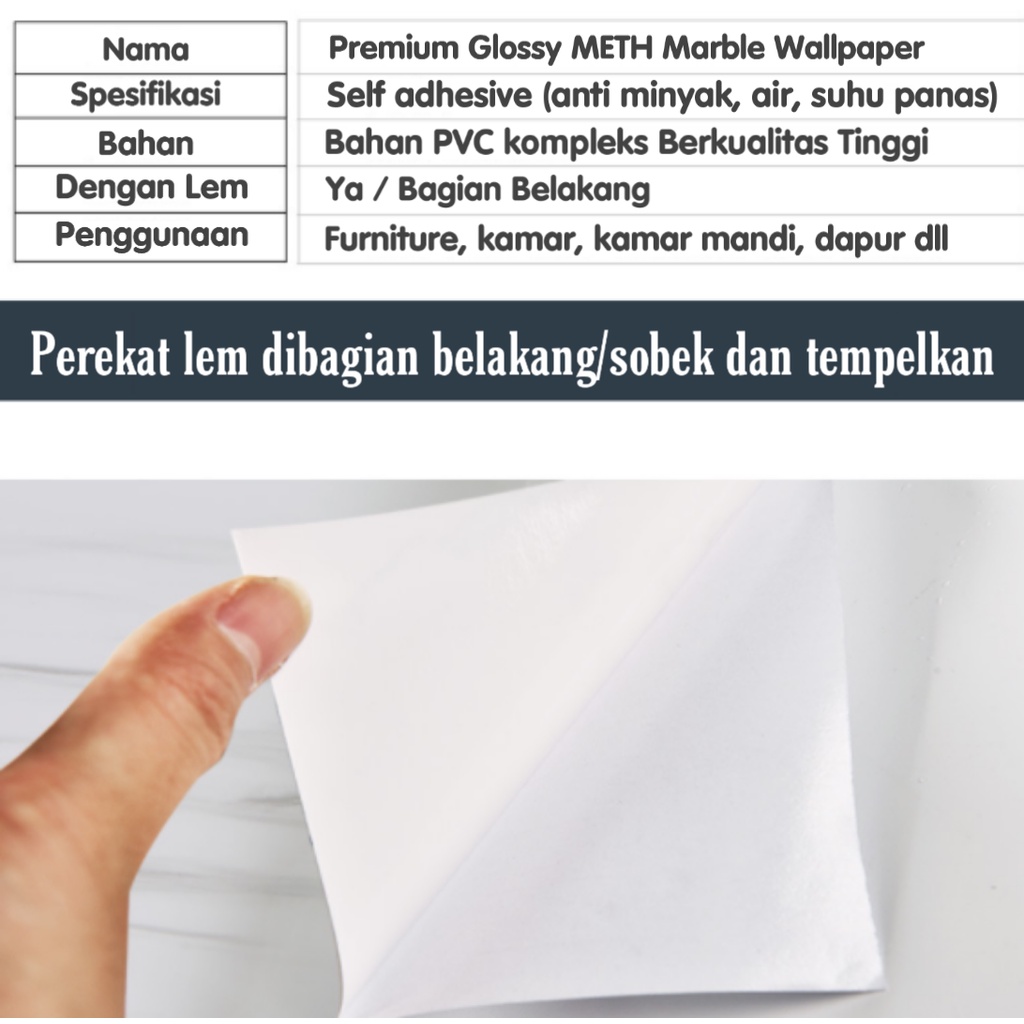 Stiker Dapur Marmer Marble Premium Anti Minyak Dan Api