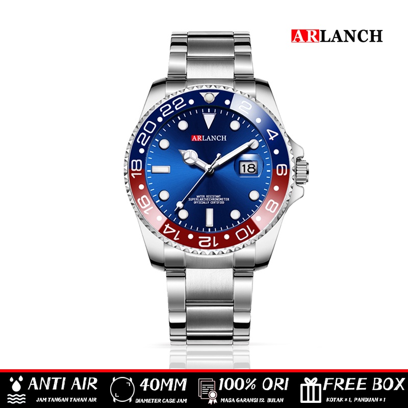 ARLANCH Jam Tangan Pria 100% Original Kemewahan Anti Air Cowok Quartz Analog Laki Arloji 305
