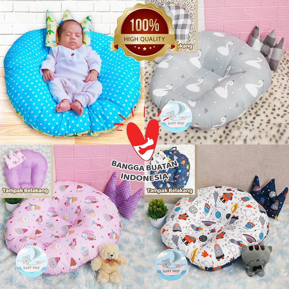 Sofa Bayi 2in1 Multifungsi Kasur Bayi / Baby Lounger Free Bantal dan Tas Mika COD [ Merk BabyShip ]