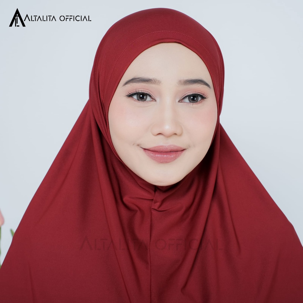 Altalita - Hijab Instan Zaida Malay Non Pet Terbaru | Jilbab Bergo Hamidah Instan Non Pet Menutup Dada | Kerudung Malaysia Instan Jumbo Bahan Jersey Premium Non Pad Cocok untuk Sekolah Olahraga Volly Futsal Senam dan Sehari-hari