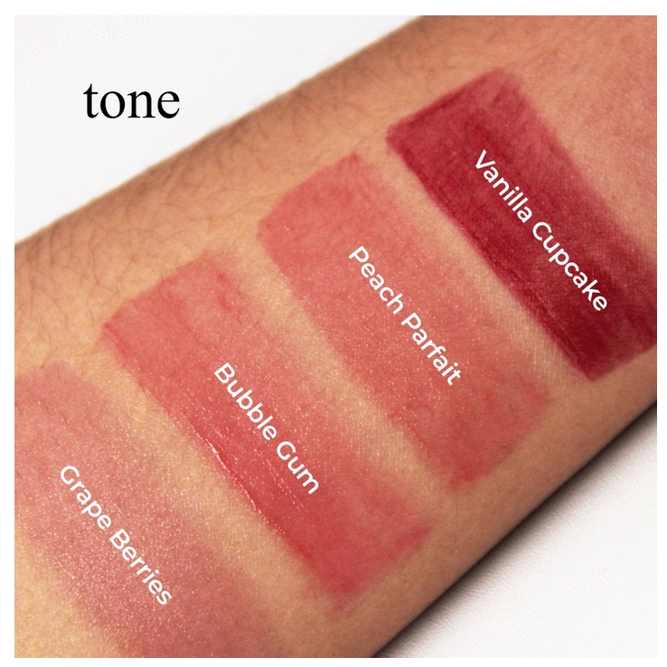 B107-B110 TONE tinted lip balm pelembab bibir berwarna bpom murah treatment perawatan wajah kecantikan tint kering natural cerah sehat juicy pecah berdarah hitam kulit