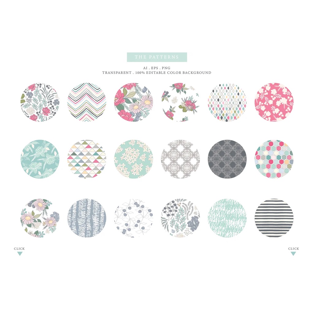 Floral Pattern Design Set