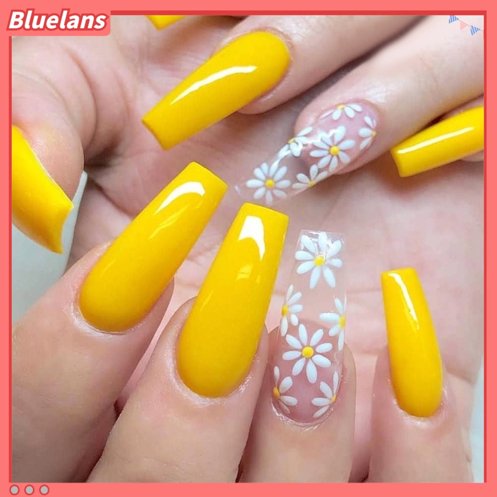 Bluelans Cetakan Stempel Kuku Motif Bunga / Kupu-Kupu Untuk Manicure