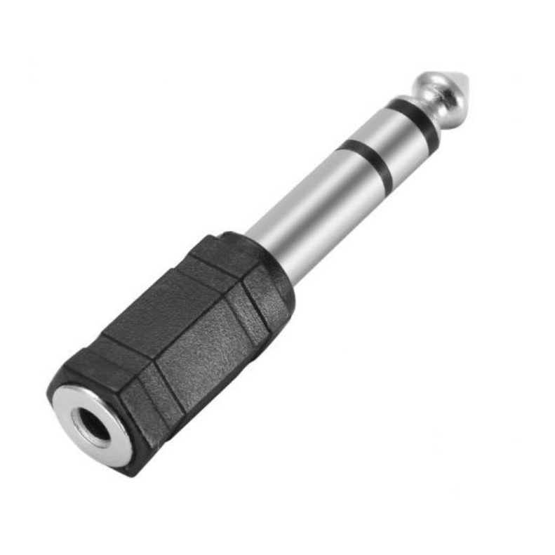 Converter Jack Aux 3.5mm To Jack Mic 6.5mm Stereo Biasa