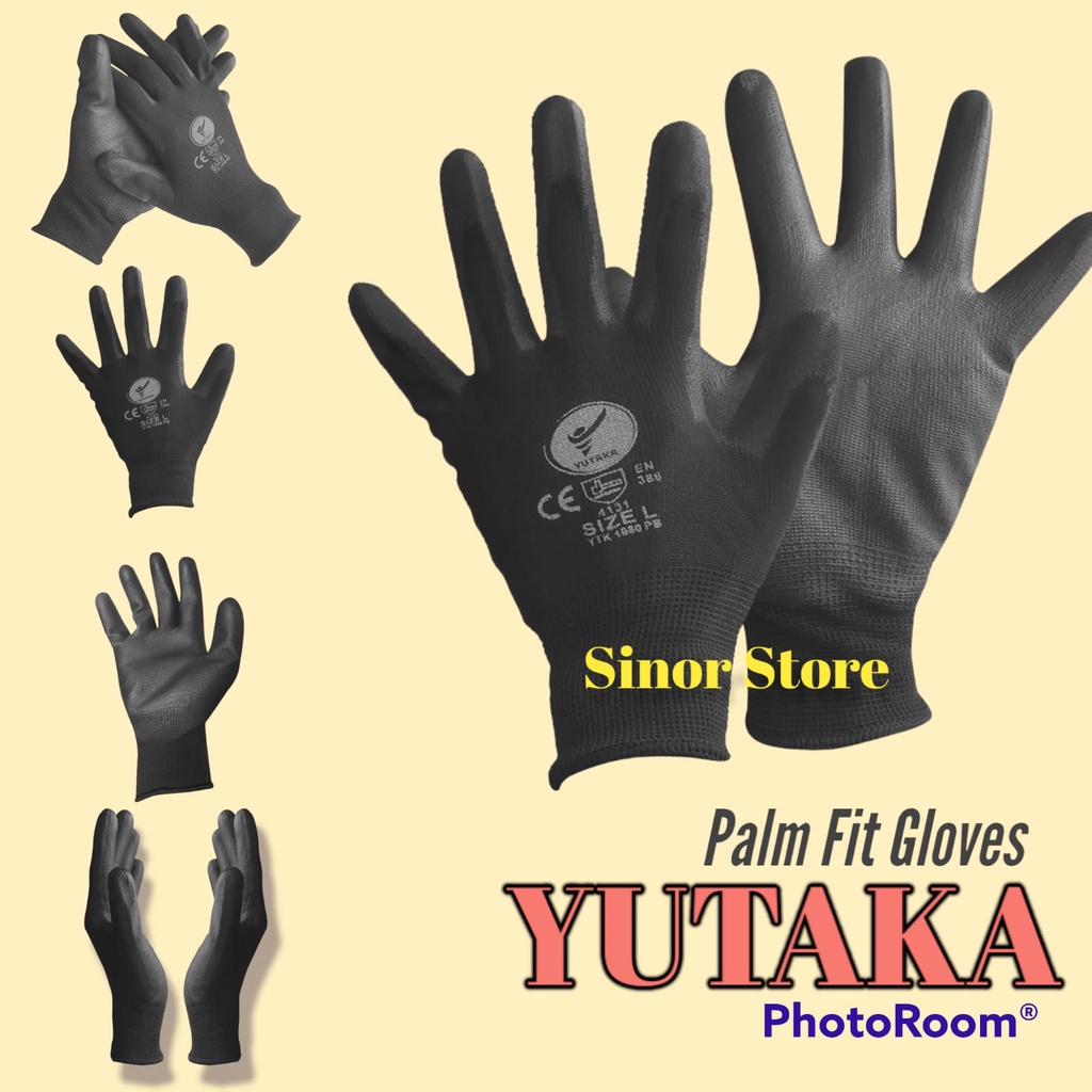 Sarung Tangan Safety Palm Fit Gloves Nylon Coating PU Polyurethane