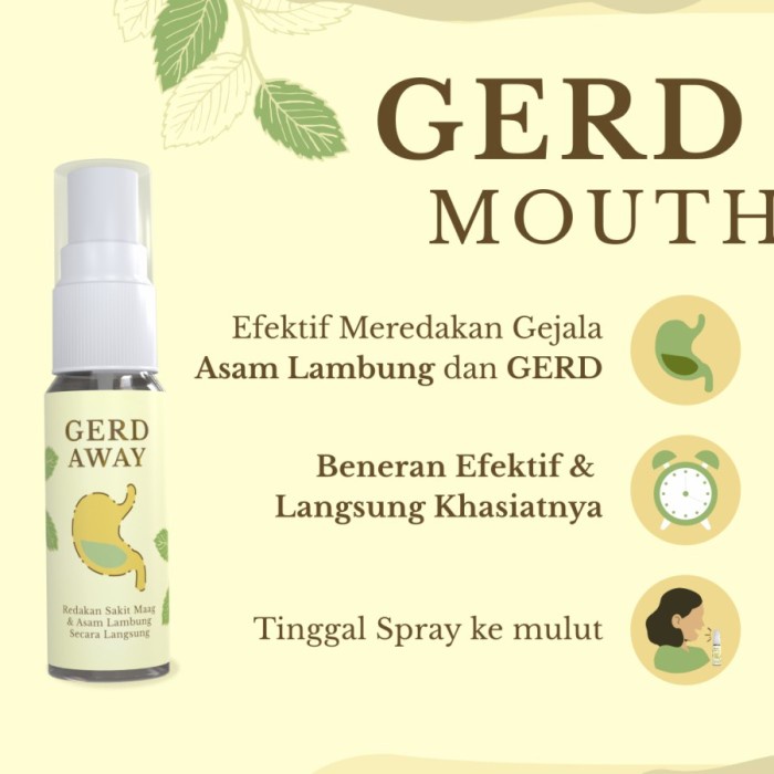 KER3N GERD AWAY SPRAY OBAT HERBAL LAMBUNG SAKIT MAAG MOUTH SPRAY Z: