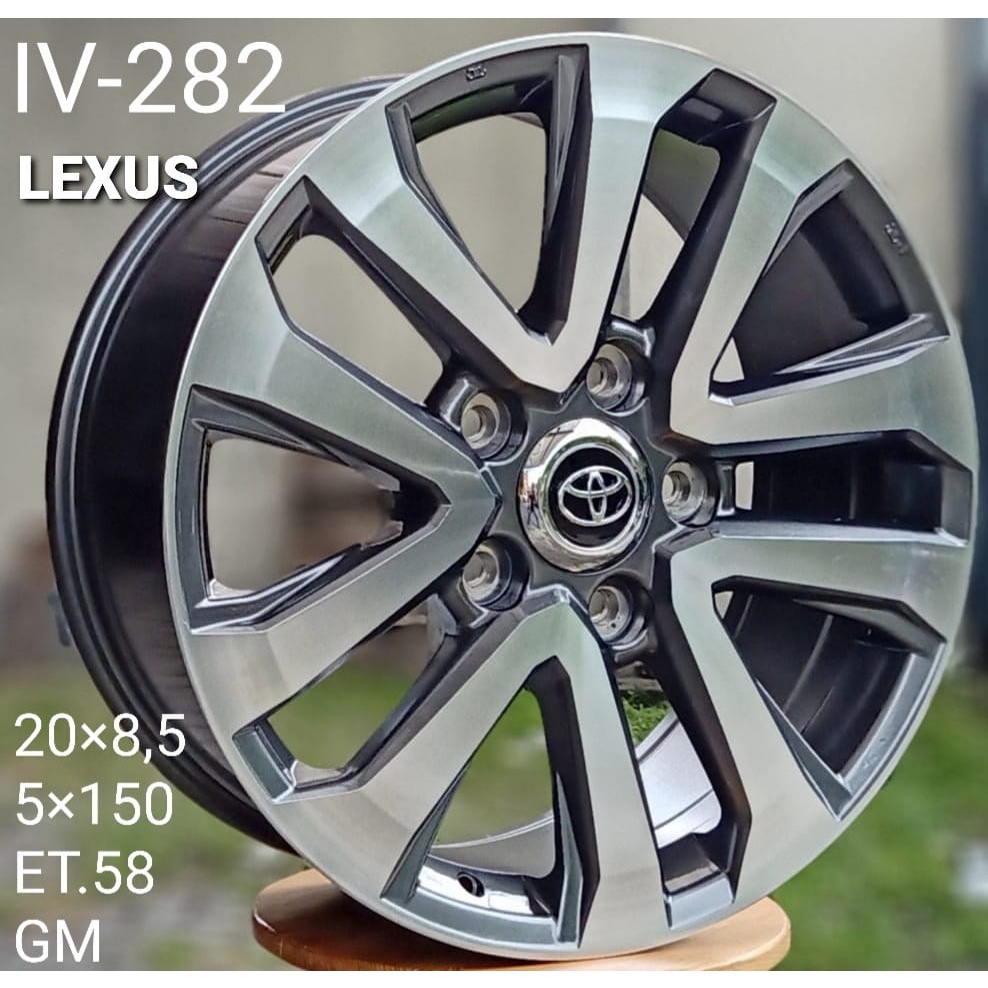 Velg Mobil Toyota LC Lexus IV-282 R20 x 8.5 Pcd 5x150 Et 58