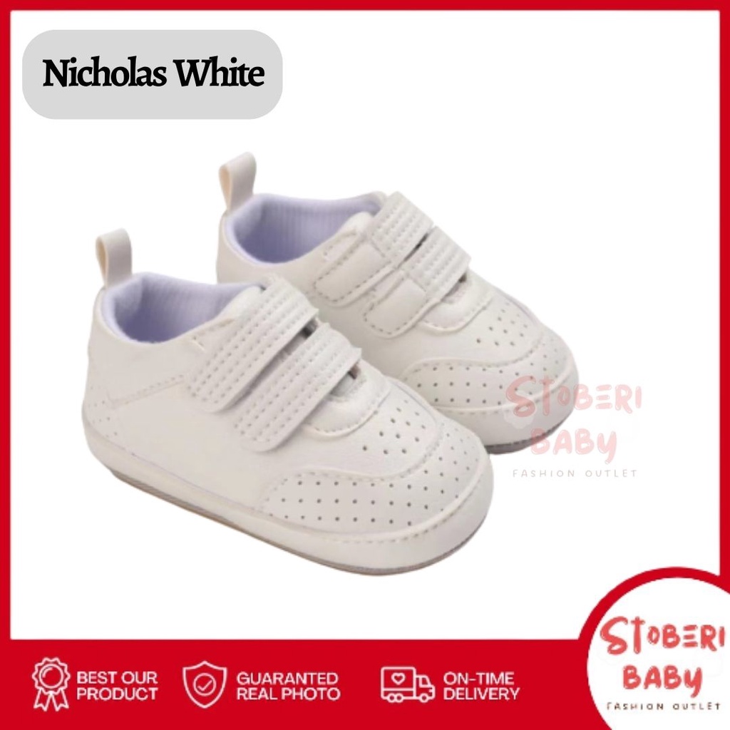 stoberi baby - PREWALKER Sepatu Anak Bayi Baby Shoes Sandal Casual Socks Anti Slip Bahan Import / NICHOLAS