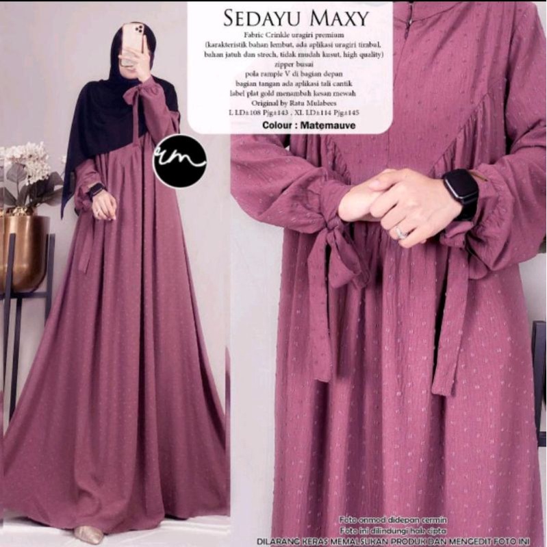 Dress gamis jumbo Ratu Mulabees Ori - Sedayu Maxy