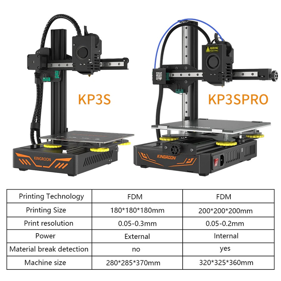 3D Printer Kingroon KP3S PRO Linear Rail Direct Drive 32 Bit TMC2225