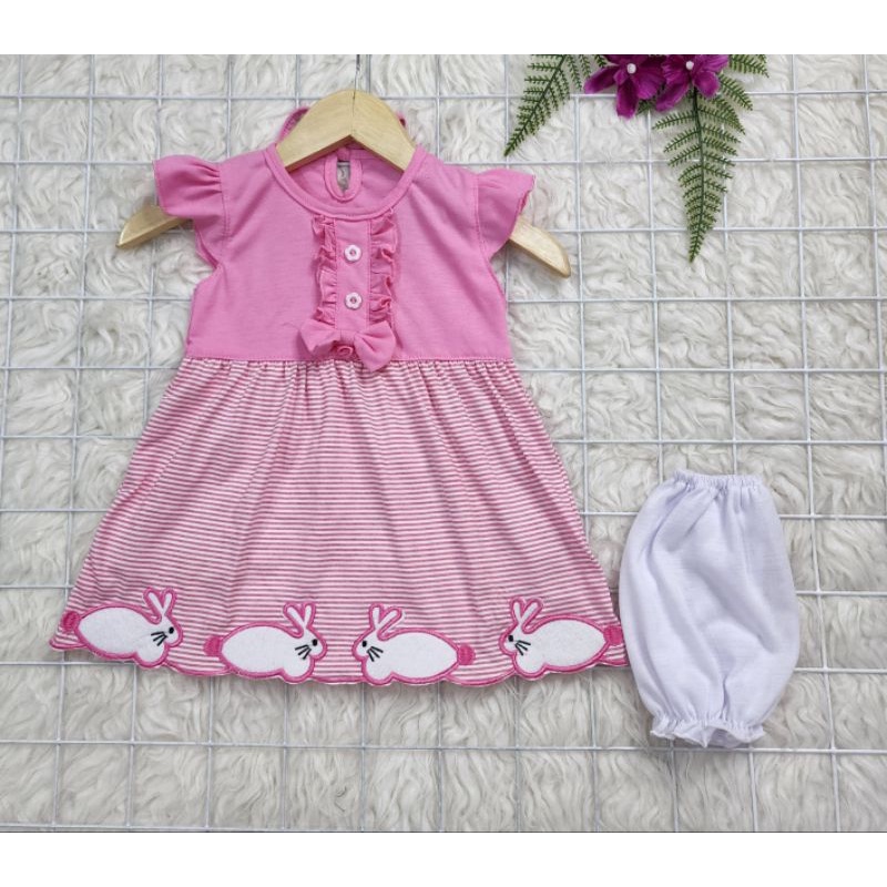 baju bayi perempuan dress Rabbit baby girl