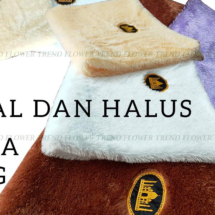 SAJADAH ANAK KARPET BULU RASFUR PREMIUM 55 X100 CM TEBAL HALUS RASFUR AMBAL SHALAT