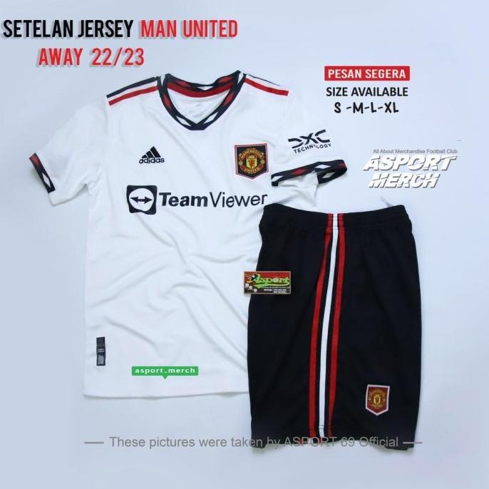 SETELAN JERSEY BOLA MU MAN UNITED AWAY NEW 2022 2023 SOCCER JERSEY MU DESRF6846ED
