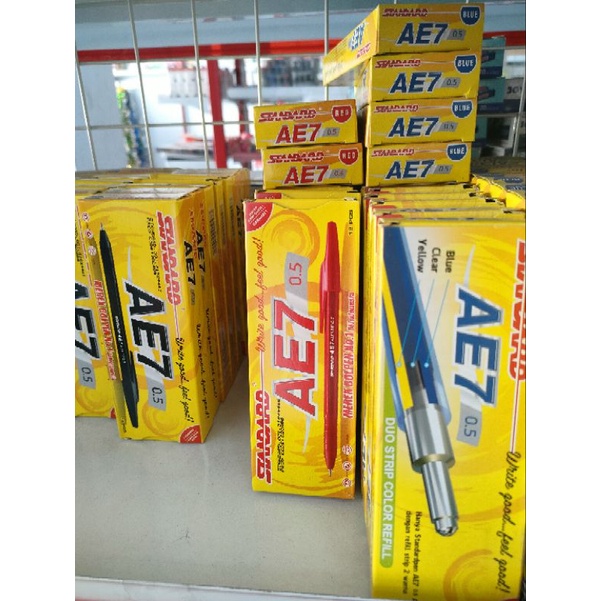 

Bolpoin Standart AE-7 (Hitam,Merah,Biru)
