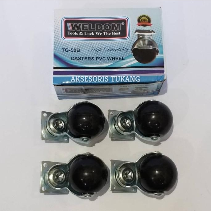 *#*#*#] Roda Etalase Bulat Karet 2 Inch / Roda Caster Bulat Karet 2" Weldom