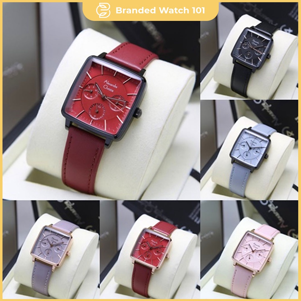 ORIGINAL Jam Tangan Wanita Alexandre Christie AC 5003 / AC5003 / 5003 Garansi Resmi 1 Tahun, Stainless &amp; Leather