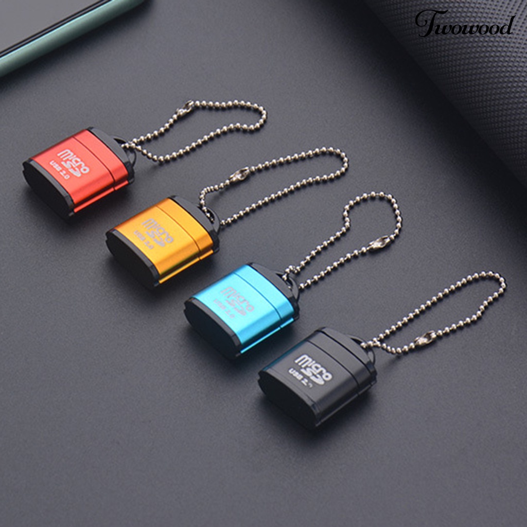 Twowood Card Reader TF USB Portable Bahan Aluminum Alloy Kecepatan Tinggi Untuk Komputer